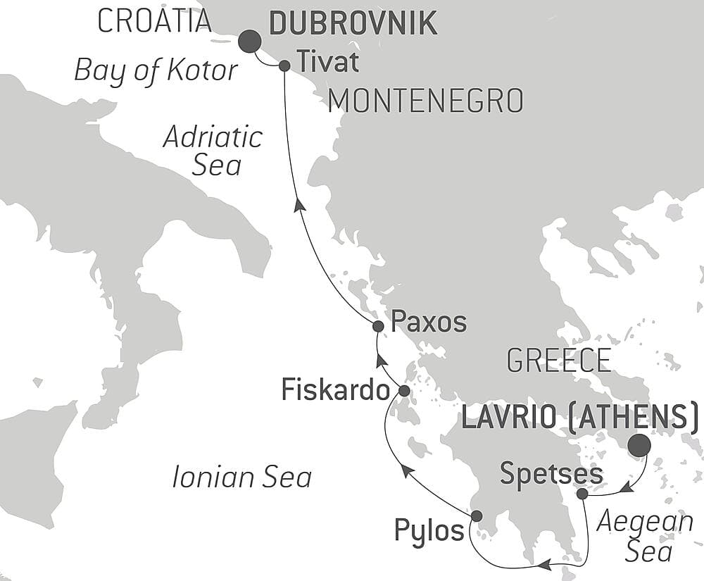Island hopping aboard Le Ponant, from Athens to Dubrovnik