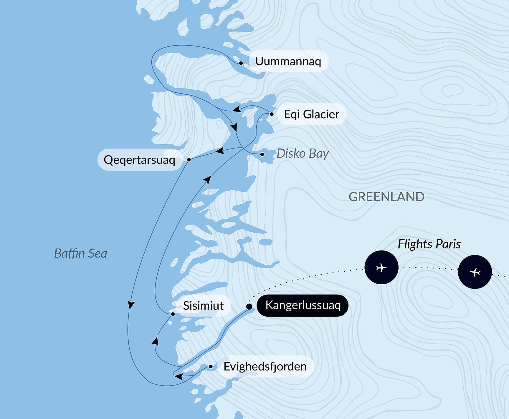 Disko Bay and Inuit villages