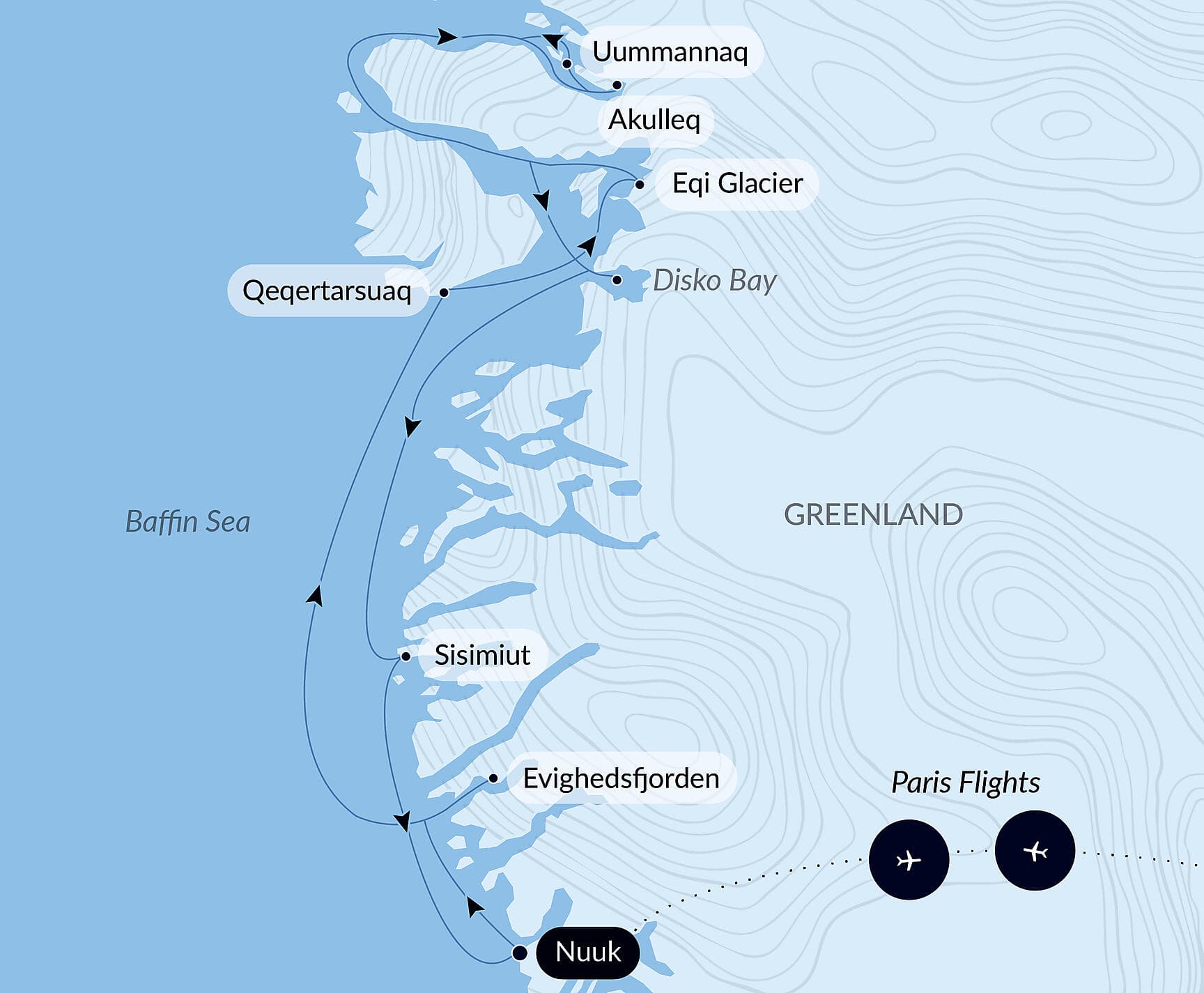 Disko Bay and Inuit villages