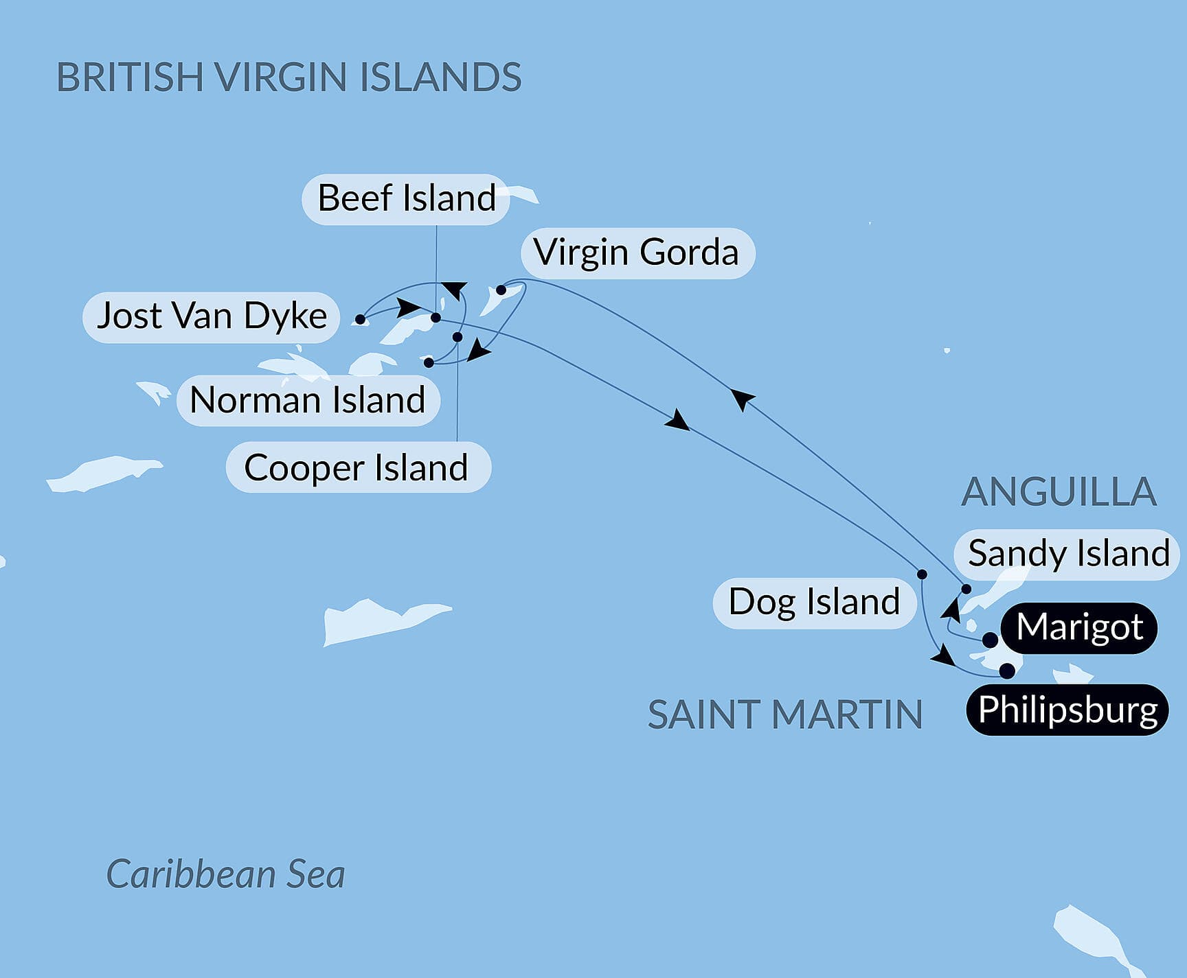 Reverie under sail in the heart of the Lesser Antilles