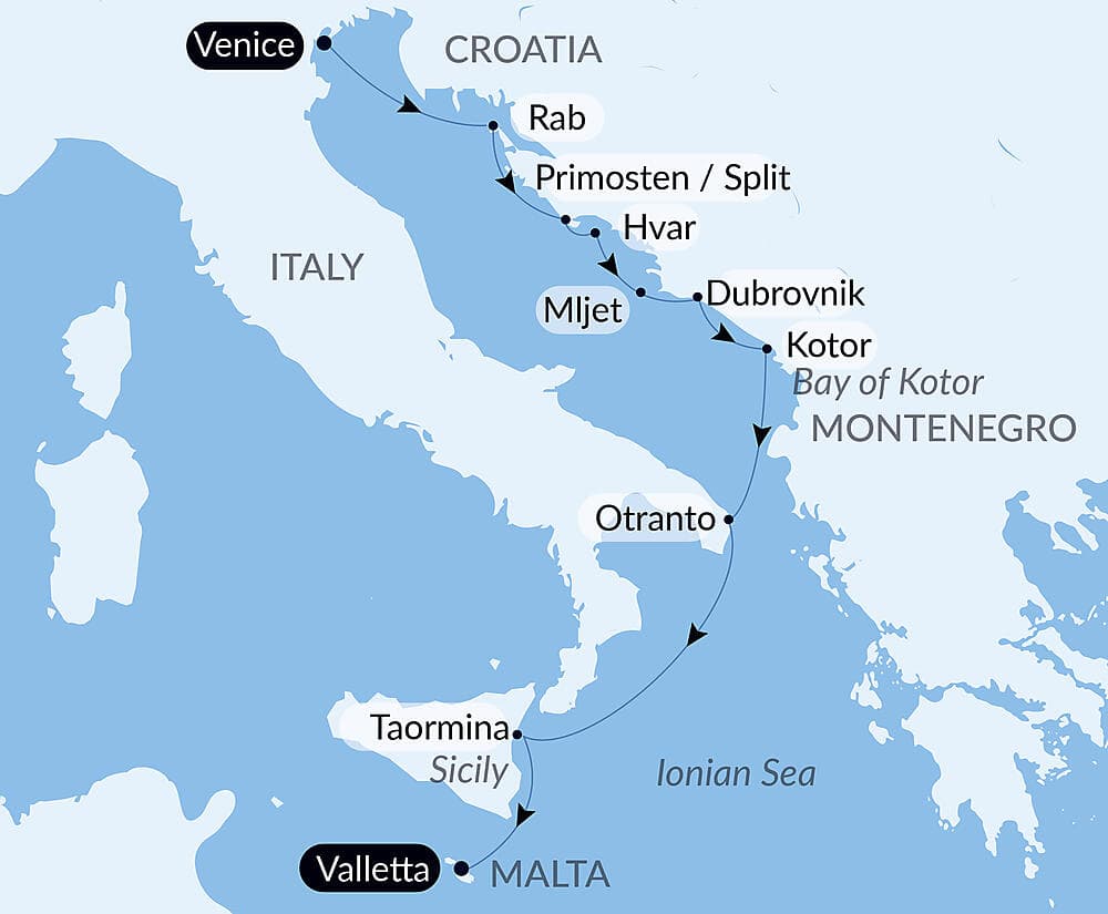 From the Adriatic coast to Malta
