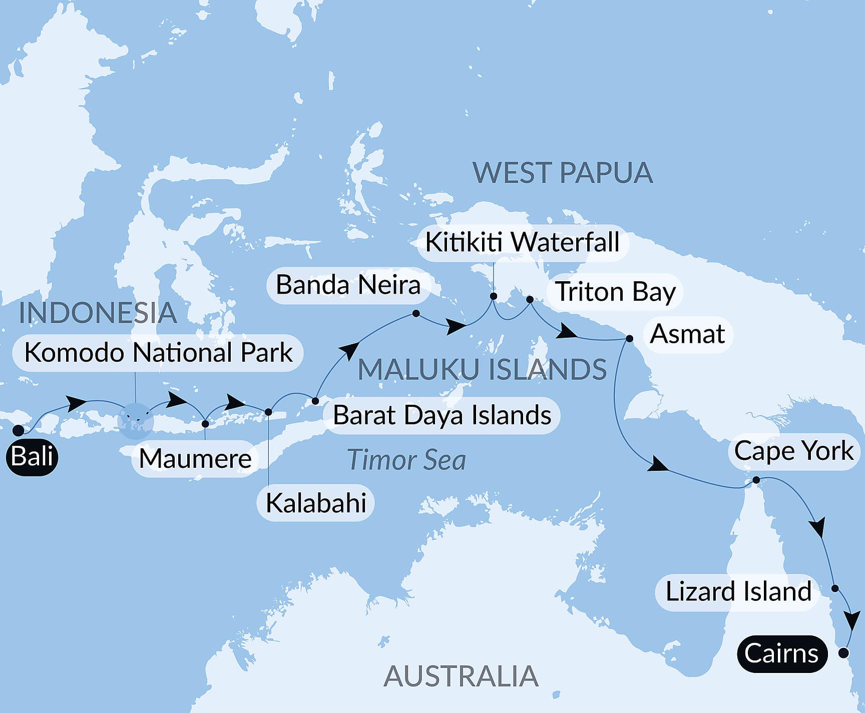 Tropical Odyssey between Indonesia and North East Australia 