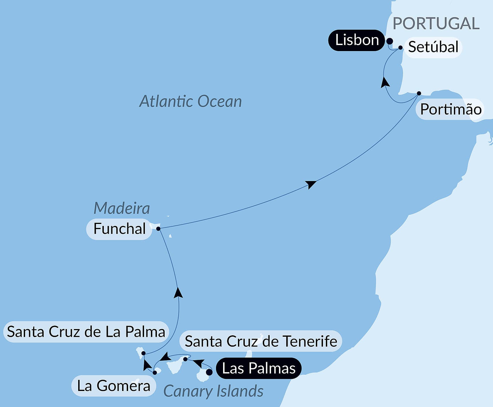 Volcanic islands and historic cities of the North Atlantic