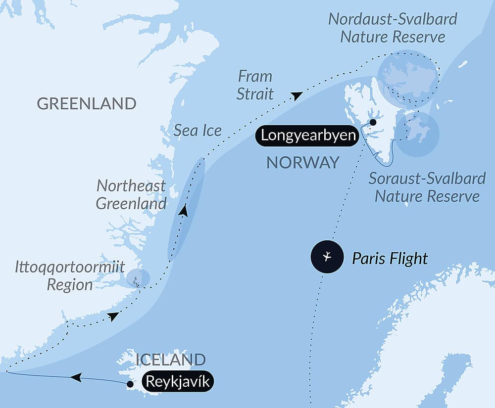 In the ice of the Arctic, from Greenland to Svalbard null