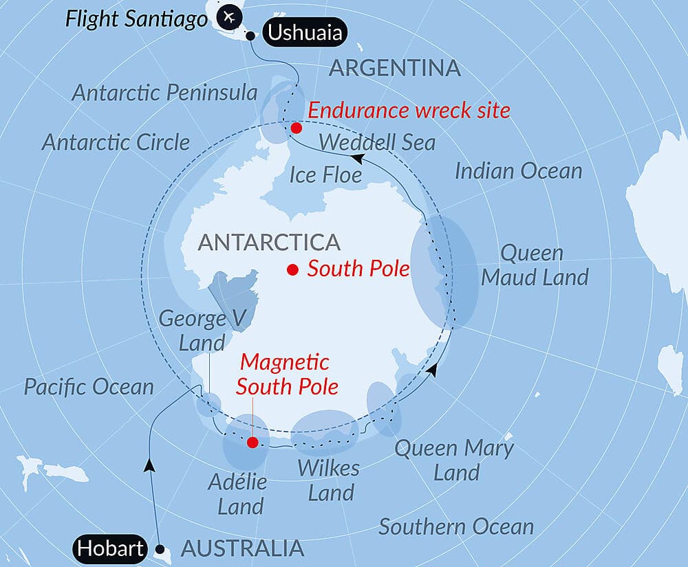 Unexplored Eastern Antarctica between Two Continents null