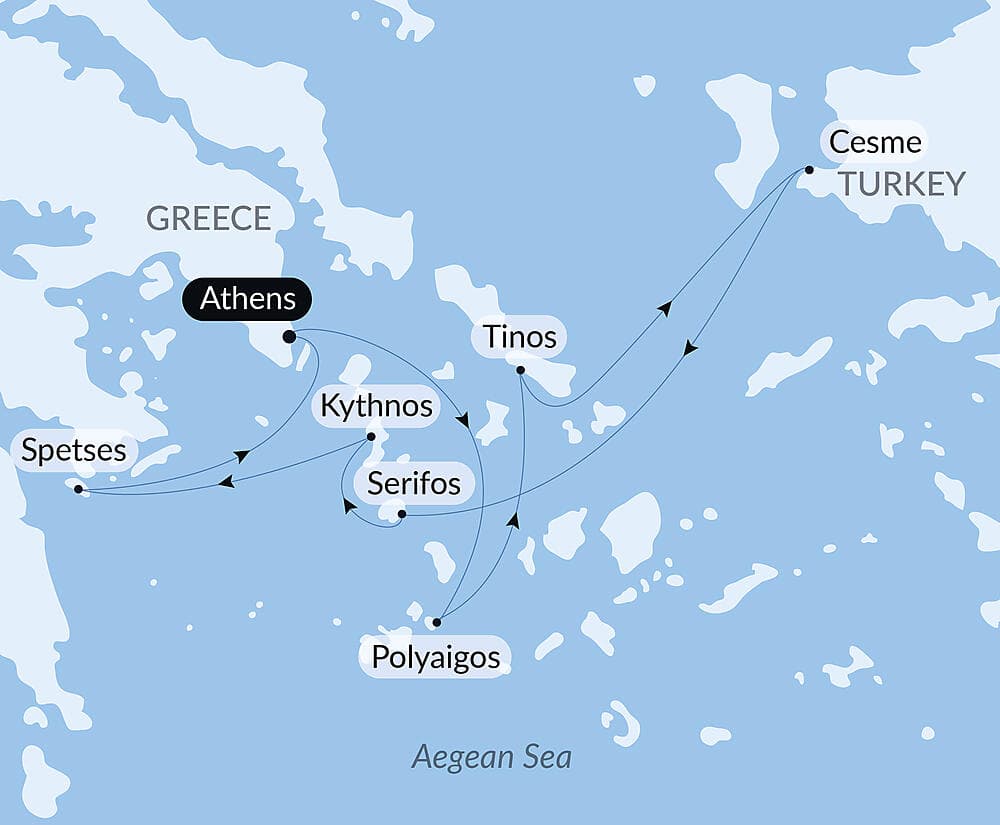 The Cyclades, in the Wake of Le Ponant