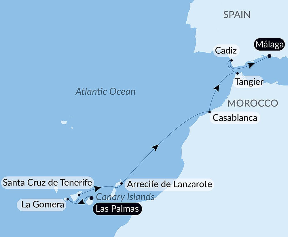 Canary Islands, Morocco and the Iberian Peninsula