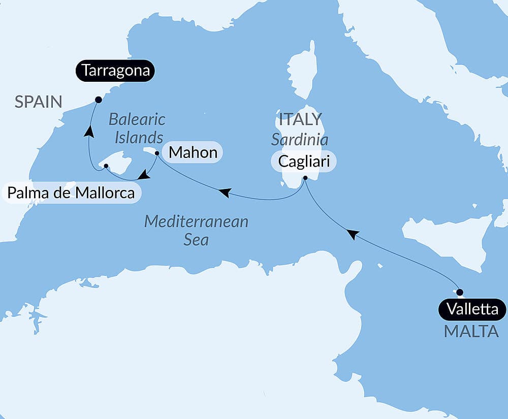 Sardinia and the Balearic Islands null