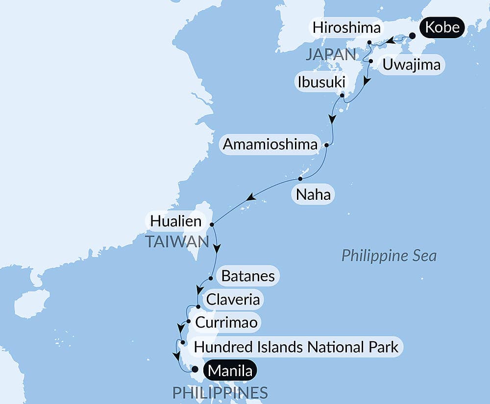Philippines, Taiwan and Japan null