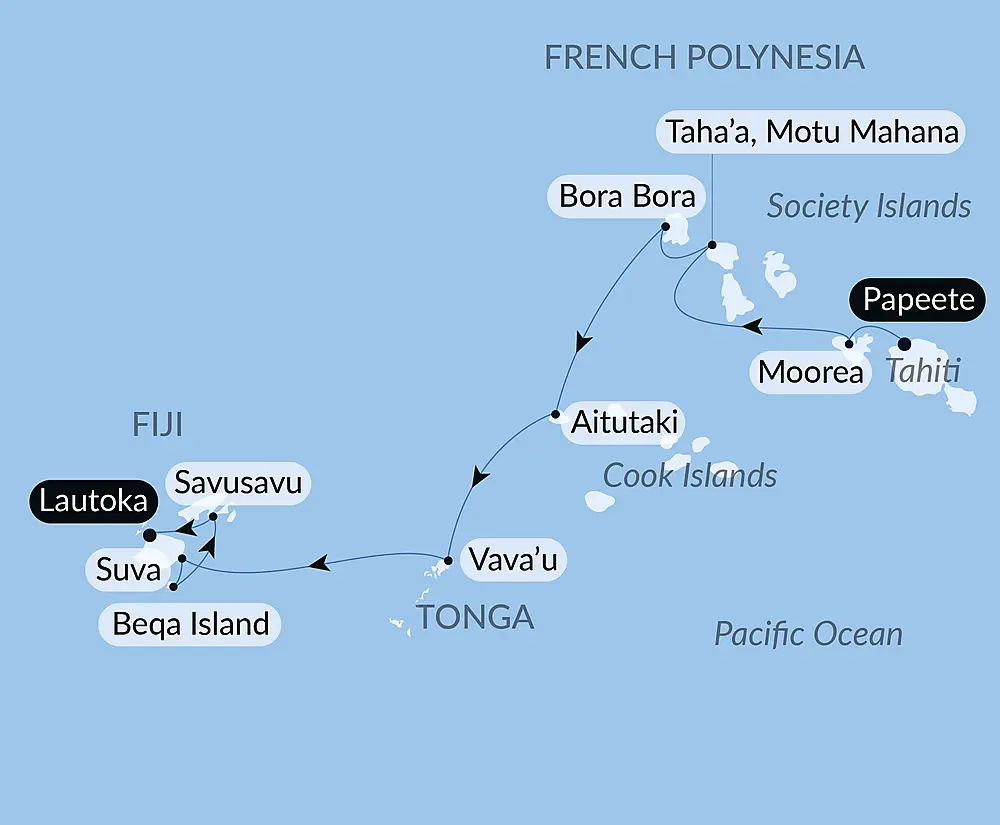 Fiji, Tonga, Cook Islands and Society Islands null