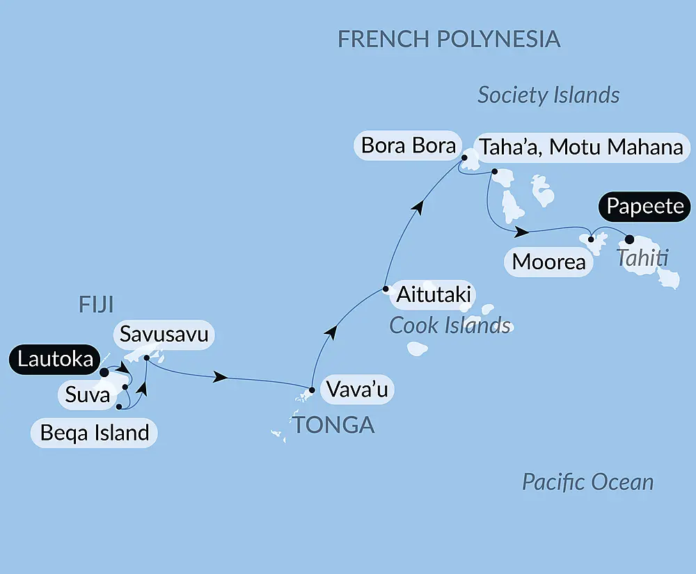 Fiji, Tonga, Cook Islands and Society Islands null